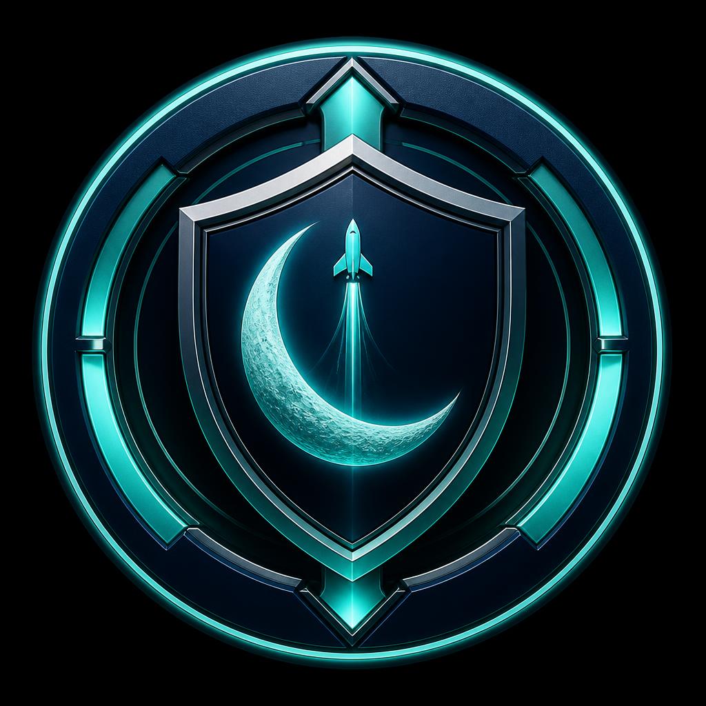 Safemoon on Arc shield and moon emblem